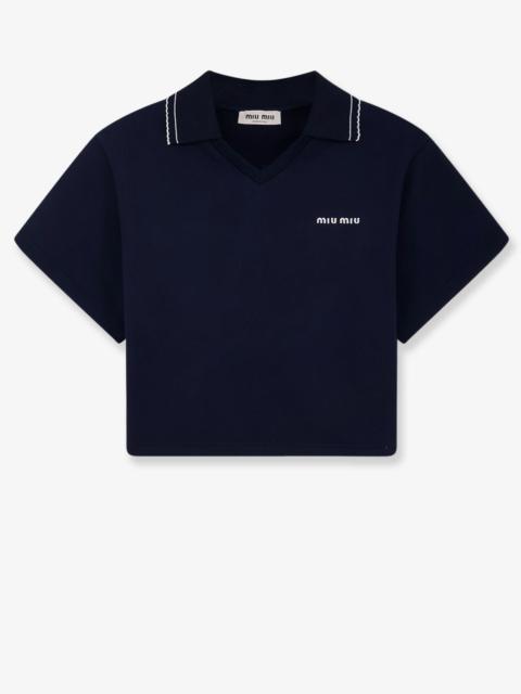 Miu Miu Miu Miu Women Cotton Sweatshirt With Logo Embroidery