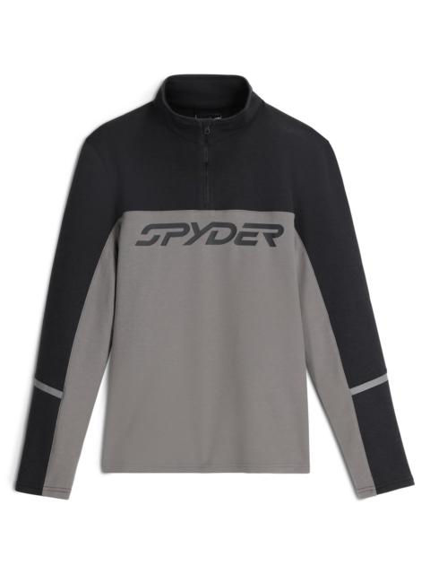 SPYDER Mens Speed Fleece Half Zip Jacket- Storm