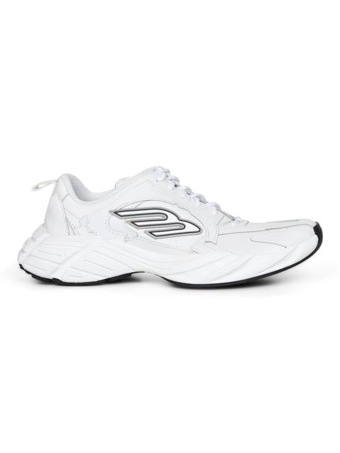 White cowskin and polyester Monday Shoe sneakers