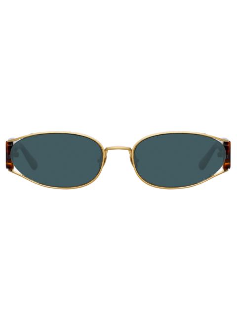 LINDA FARROW SHELBY CAT EYE SUNGLASSES IN TORTOISESHELL