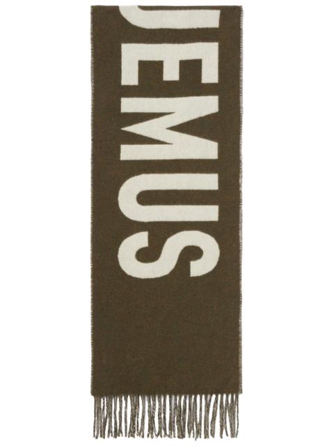 JACQUEMUS Jacquemus Men "L`Écharpe Jacquemus" In Lana Con Frange E Logo
