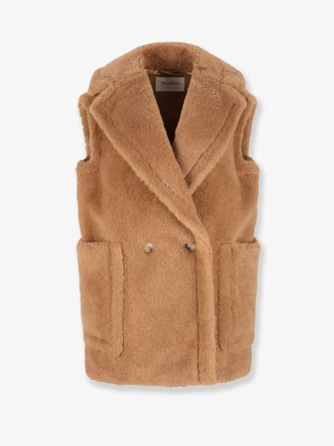 Max Mara Max Mara Breda Camel And Silk Sleeveless Coat