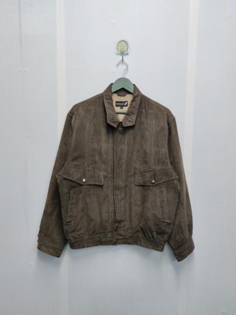 Other Designers Hawk - VINTAGE FLYING HAWK BOMBER SUEDE JACKET (T102)