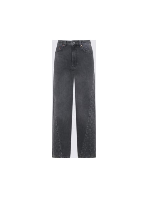 Marine Serre Dark Grey Cotton Jeans