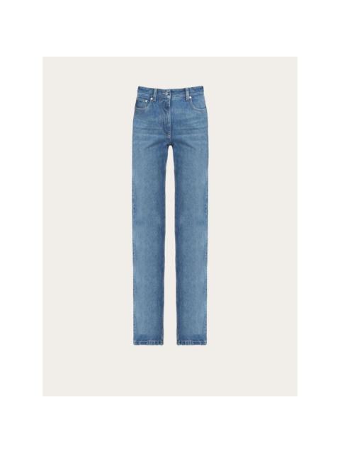 FERRAGAMO Ferragamo Womens Light Blue Cotton Trousers