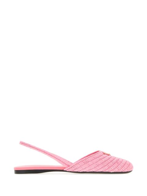 Prada Prada Women Pink Raffia Ballerinas