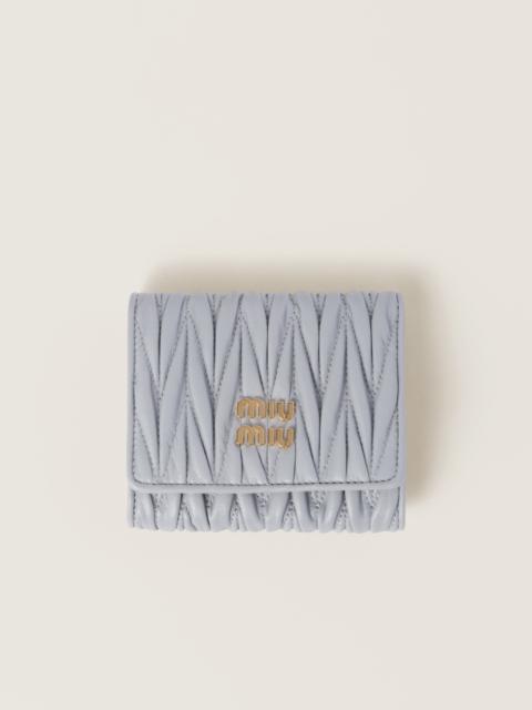 Miu Miu Small matelassé nappa leather wallet