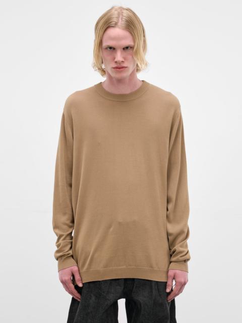 SETCHU Beige Cotton Knit Crewneck Sweater
