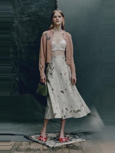 Erdem Cropped Corset Bra Top ivory