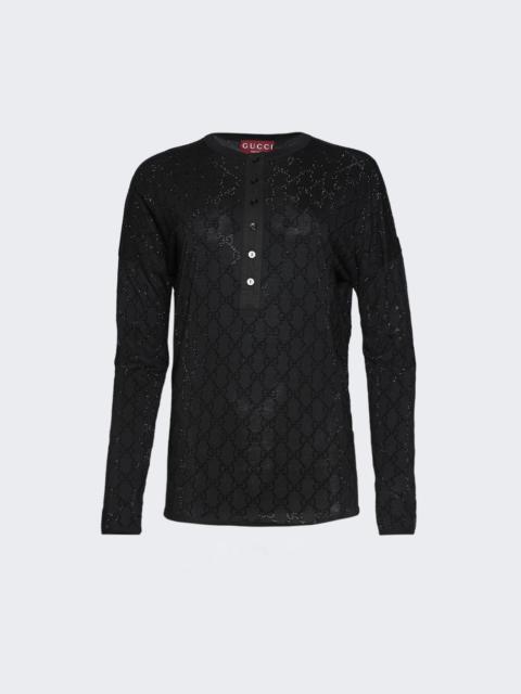 GUCCI Light Jersey Gg Tee Black