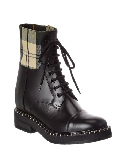 Chloé Chloé Canvas & Leather Bootie