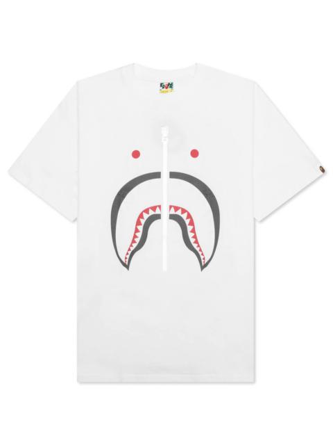 A BATHING APE® SHARK TEE - WHITE