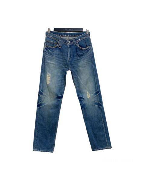 Other Designers Japanese Brand RATTLE TRAP Distressed Jeans Studded