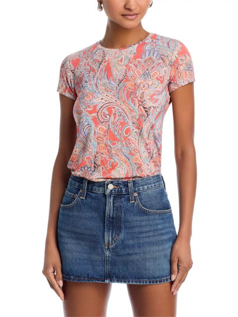 L'AGENCE Ressi Crewneck Paisley Tee