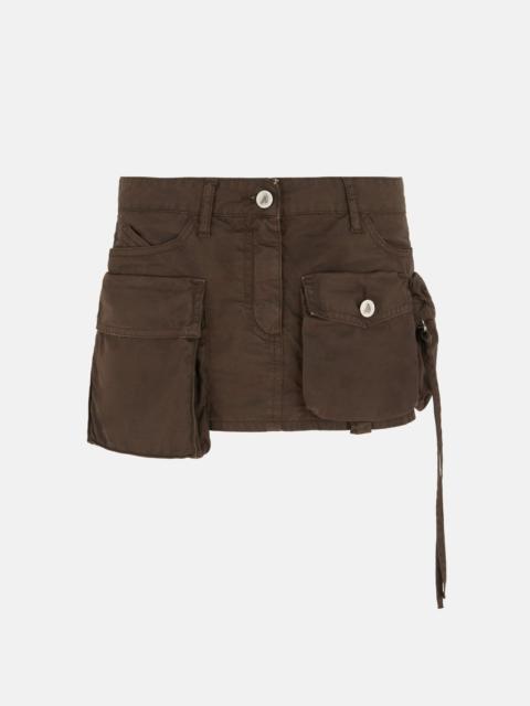 THE ATTICO ''FAY'' BROWN MINI SKIRT