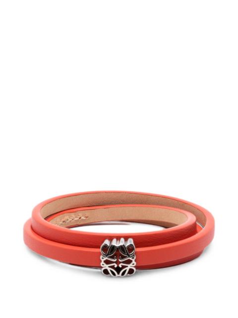 Loewe Loewe Women Anagram Bombé Leather Bracelet