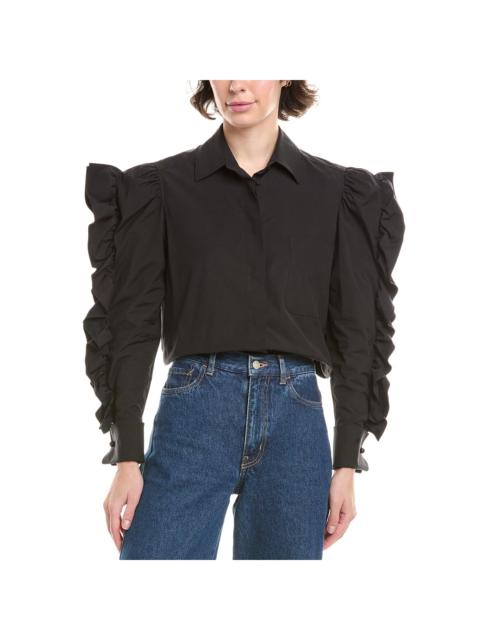 Max Mara Max Mara Pleiadi Ruffle Puff Sleeve Shirt