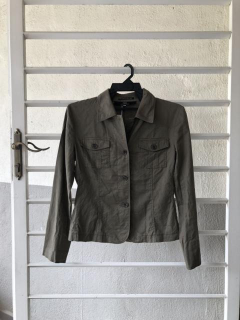 Ined by Yohji Yamamoto light denim jacket olive green