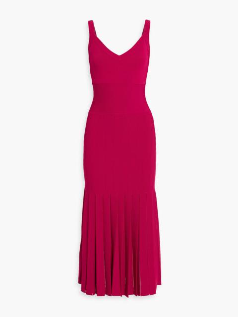 Other Designers Rosa pleated bandage midi dress