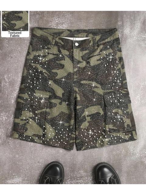 Other Designers VIBE - OPIUM Denim camo jorts shorts