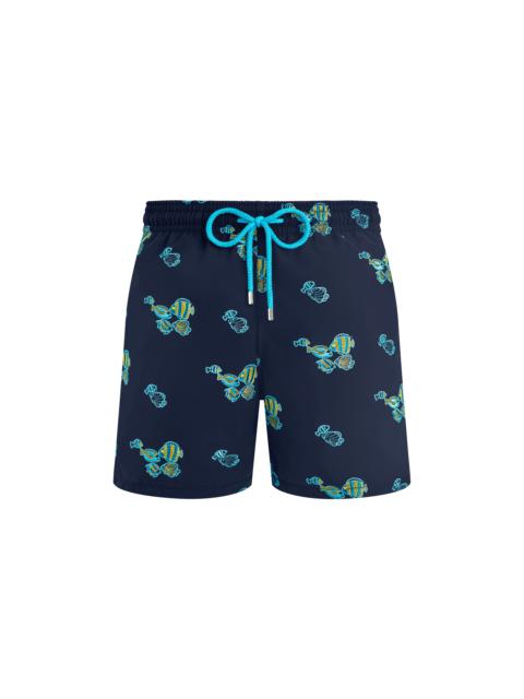 Vilebrequin Men Swim Trunks Embroidered Fishy Vibes - Limited Edition