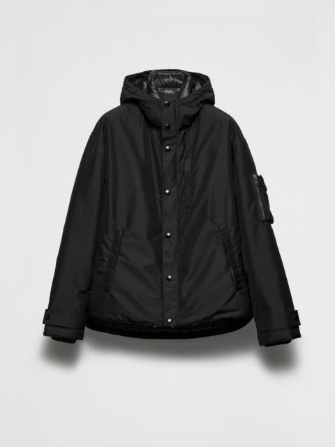 Prada Technical fabric down jacket with hood