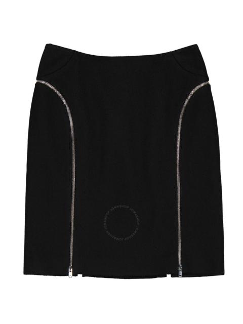 Alaia Ladies Black Side Zip Wool and Cashmere Pencil Minskirt, Brand Size 38