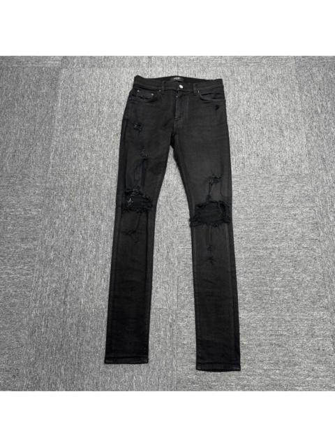 AMIRI Amiri Black Large Distressed Denim Jeans
