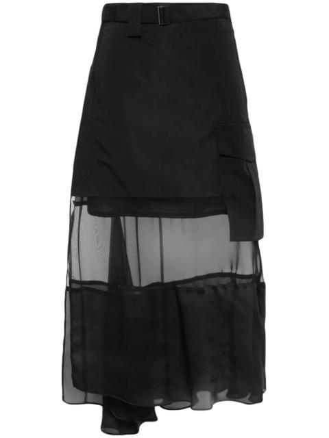 sacai Sacai Women Fabric Combo Skirt