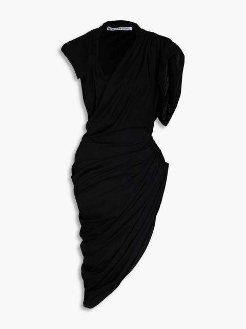Alexander Wang Asymmetric draped cotton-jersey dress