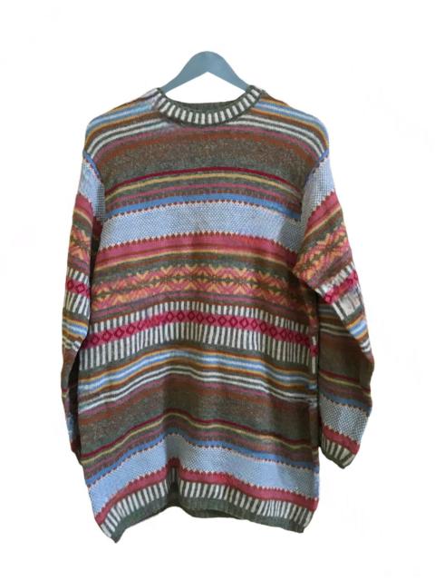 Other Designers Vintage - United Colors of Benetton Abstract Design Wool Sweatshirt