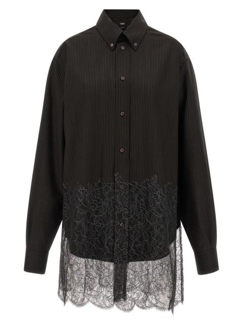 FENDI Wool and lace shirt