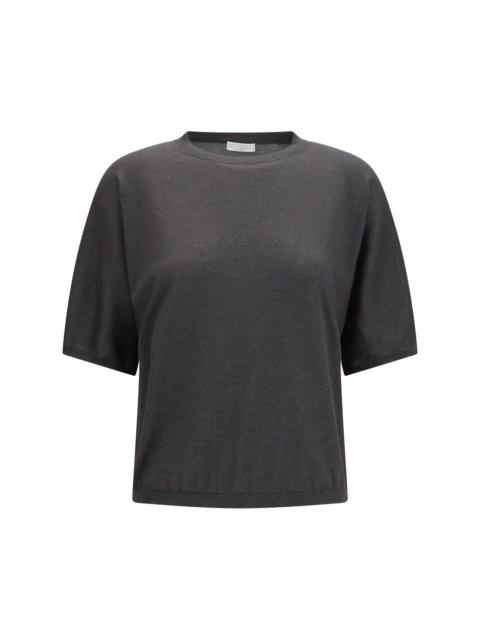 Brunello Cucinelli Brunello Cucinelli Short-sleeve Cashmere And Silk Sweater