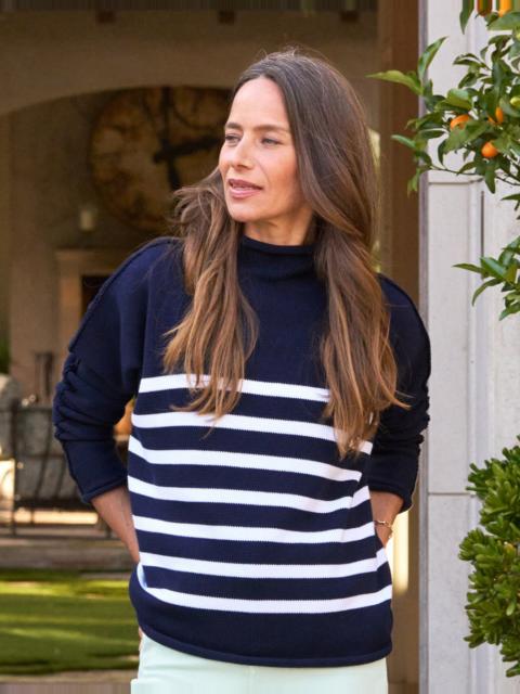 Frank & Eileen Rolled Funnel Neck Sweater