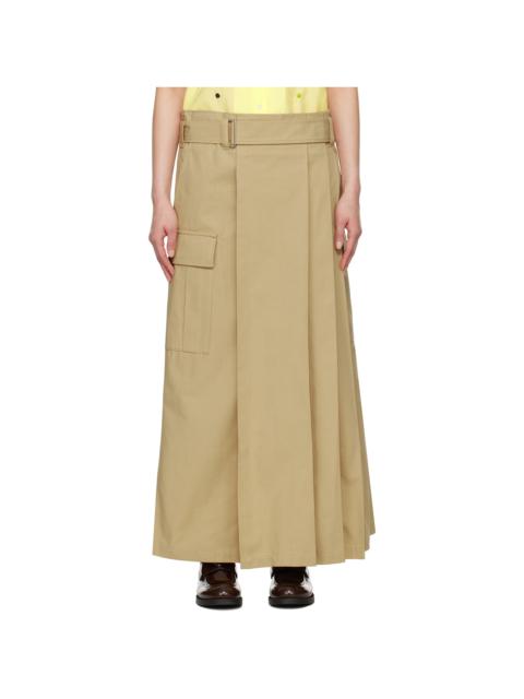 KENZO Beige Kenzo Paris Cargo Cotton Ripstop Maxi Skirt