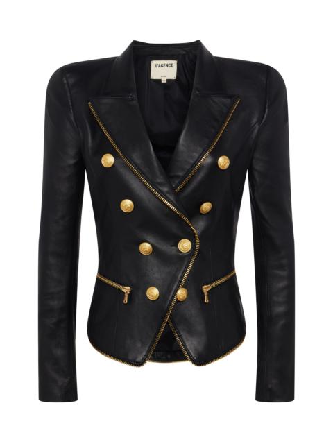 L'AGENCE Ottilie Leather Blazer
