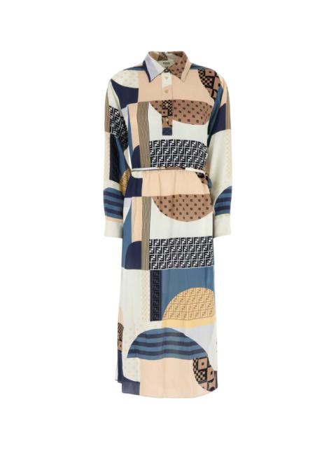 FENDI Printed Silk Dress