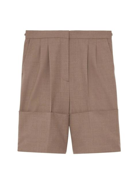 Burberry Ladies Therry Cuff Detail Tailored Shorts