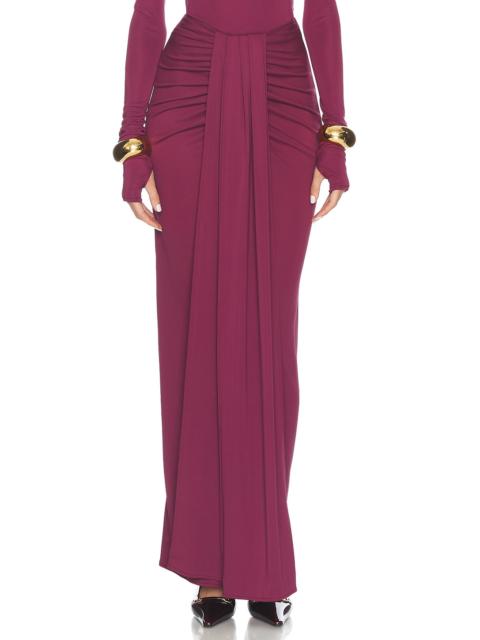 HELSA Matte Jersey Long Wrap Skirt