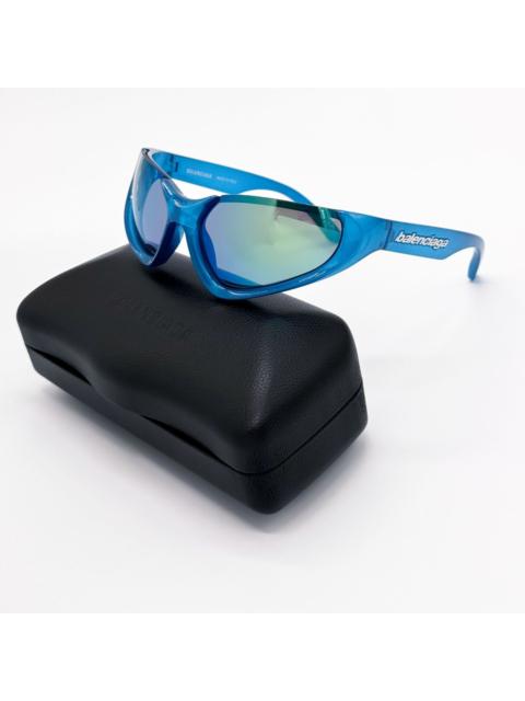 BALENCIAGA NEW BALENCIAGA BB0202S 003 SUNGLASSES BLUE OVERSIZED WOMEN