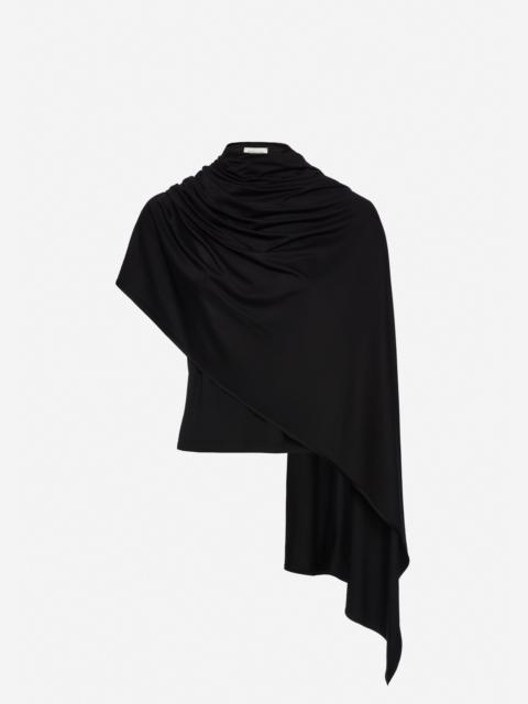 MAGDA BUTRYM Fitted t-shirt with scarf in black