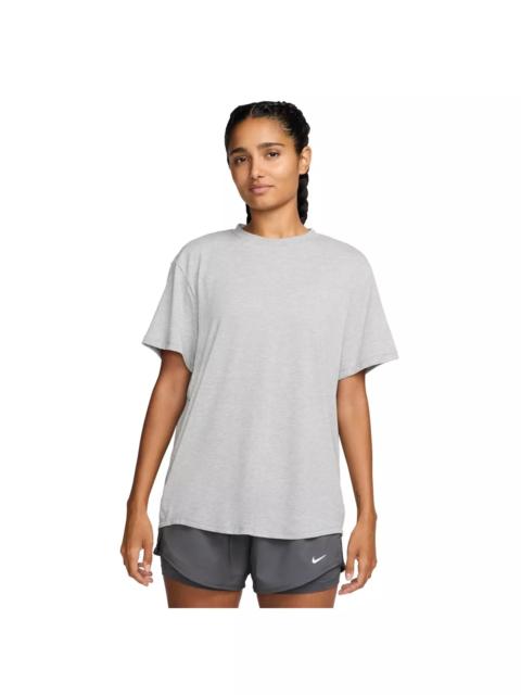 Nike Women's One Relaxed Dri-FIT Short-Sleeve Top -Smoke Grey