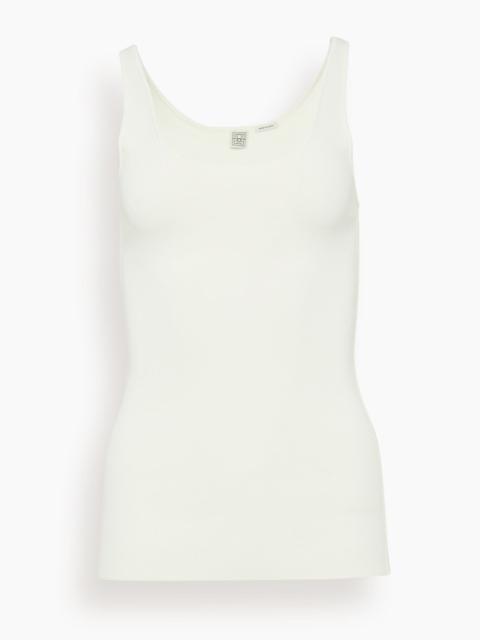 Totême Compact Knit Tank in White