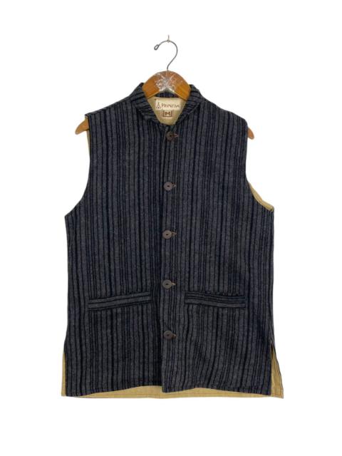 Other Designers Rare‼️ Vintage Primitive Crewneck Waistcoat Stripe