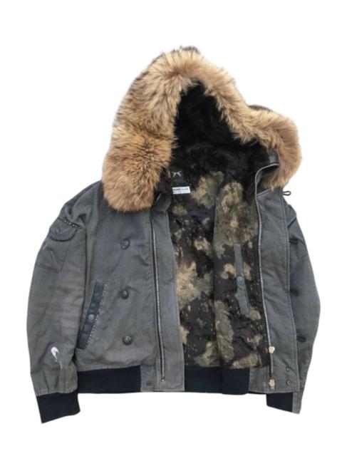 KMRii - Roar Studded RIRI Zipper Fur Jacket