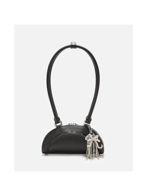 self-portrait Self-Portrait Black Leather Mini Shoulder Bag With Charm