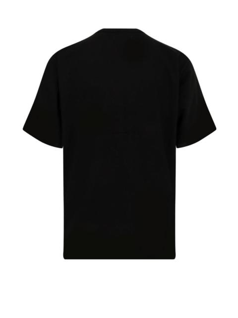 sacai Sacai Men Cotton T-Shirt With Nylon Inserts