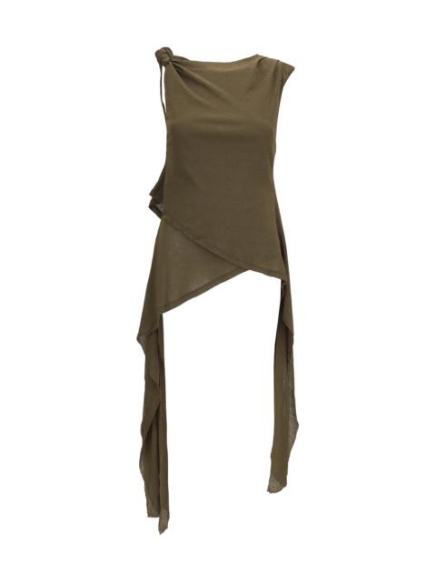 GANNI Ganni Women Asymmetrical Knot Top