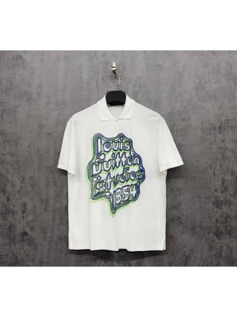 Louis Vuitton Louis Vuitton embroidered 3D logo short-sleeved Polo shirt