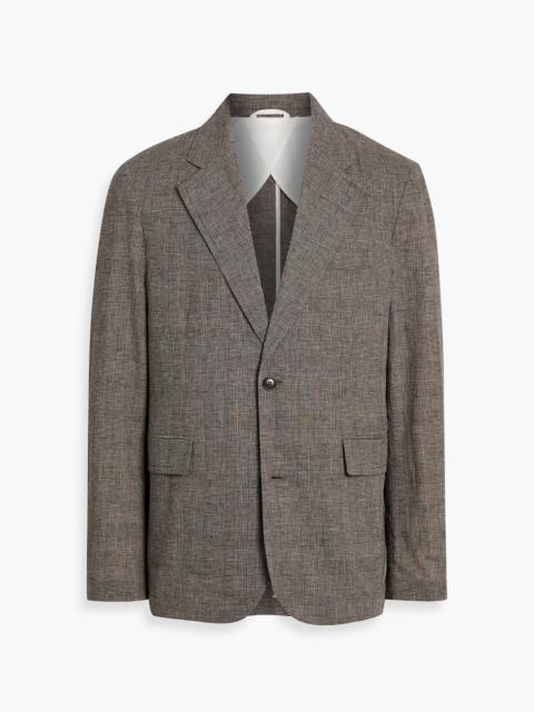 ALEX MILL Cooper Prince of Wales checked linen and cotton-blend blazer